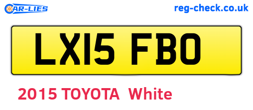 LX15FBO are the vehicle registration plates.