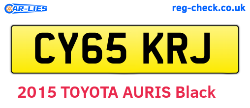 CY65KRJ are the vehicle registration plates.
