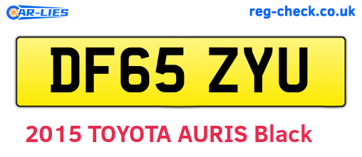 DF65ZYU are the vehicle registration plates.