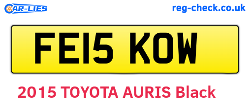 FE15KOW are the vehicle registration plates.