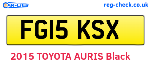 FG15KSX are the vehicle registration plates.