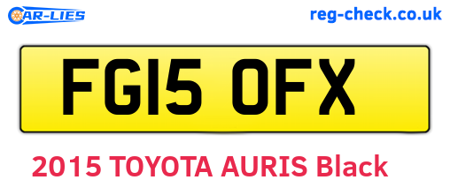 FG15OFX are the vehicle registration plates.