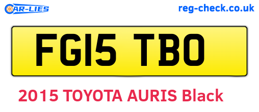 FG15TBO are the vehicle registration plates.