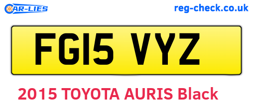 FG15VYZ are the vehicle registration plates.
