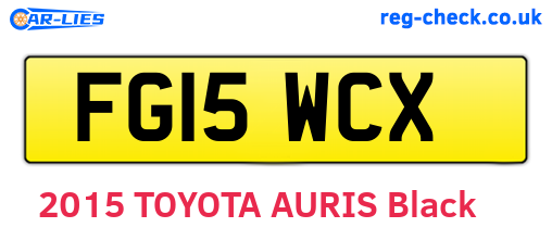 FG15WCX are the vehicle registration plates.