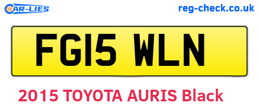 FG15WLN are the vehicle registration plates.