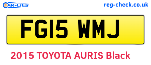 FG15WMJ are the vehicle registration plates.