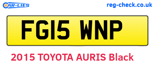 FG15WNP are the vehicle registration plates.