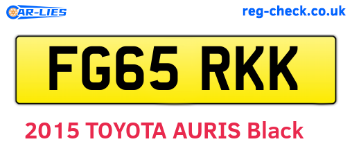 FG65RKK are the vehicle registration plates.