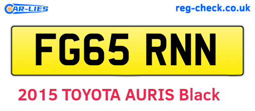 FG65RNN are the vehicle registration plates.