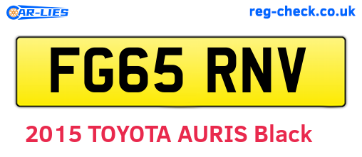 FG65RNV are the vehicle registration plates.