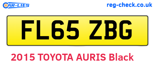 FL65ZBG are the vehicle registration plates.