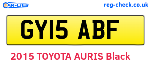 GY15ABF are the vehicle registration plates.