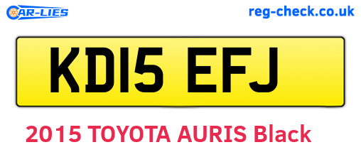 KD15EFJ are the vehicle registration plates.