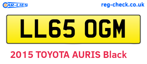LL65OGM are the vehicle registration plates.
