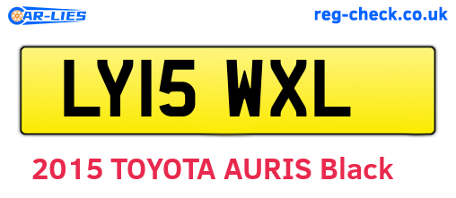 LY15WXL are the vehicle registration plates.