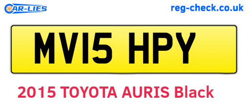 MV15HPY are the vehicle registration plates.