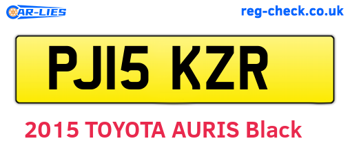 PJ15KZR are the vehicle registration plates.