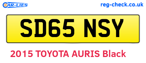 SD65NSY are the vehicle registration plates.