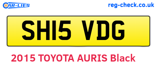 SH15VDG are the vehicle registration plates.