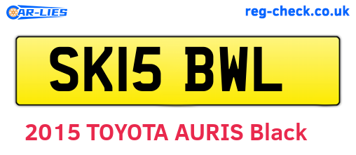 SK15BWL are the vehicle registration plates.