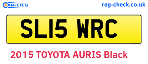 SL15WRC are the vehicle registration plates.