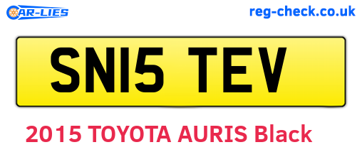 SN15TEV are the vehicle registration plates.