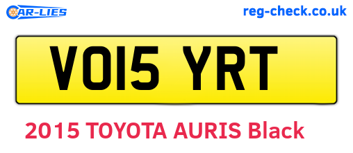 VO15YRT are the vehicle registration plates.