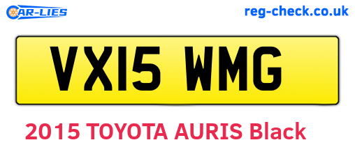VX15WMG are the vehicle registration plates.