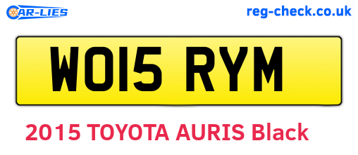 WO15RYM are the vehicle registration plates.