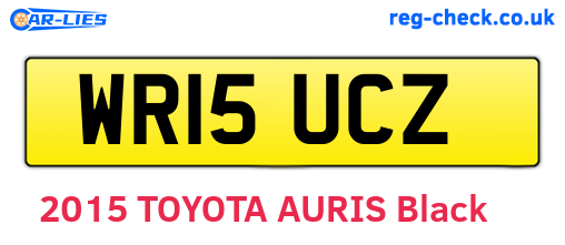 WR15UCZ are the vehicle registration plates.