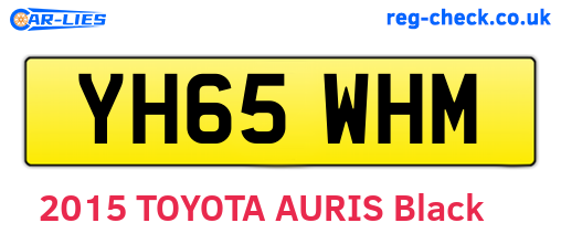 YH65WHM are the vehicle registration plates.