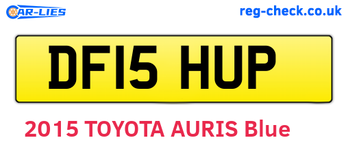 DF15HUP are the vehicle registration plates.