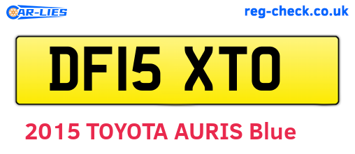 DF15XTO are the vehicle registration plates.