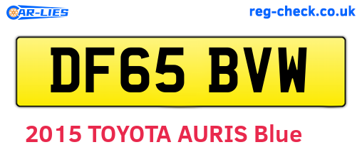 DF65BVW are the vehicle registration plates.