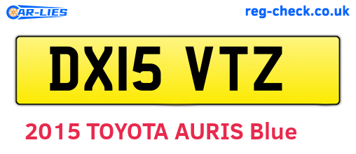 DX15VTZ are the vehicle registration plates.