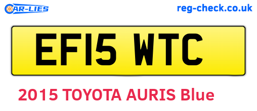 EF15WTC are the vehicle registration plates.