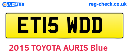 ET15WDD are the vehicle registration plates.