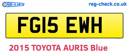 FG15EWH are the vehicle registration plates.