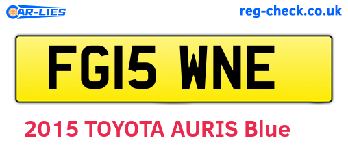 FG15WNE are the vehicle registration plates.