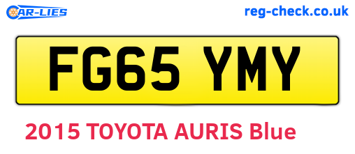 FG65YMY are the vehicle registration plates.