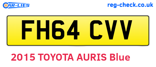 FH64CVV are the vehicle registration plates.