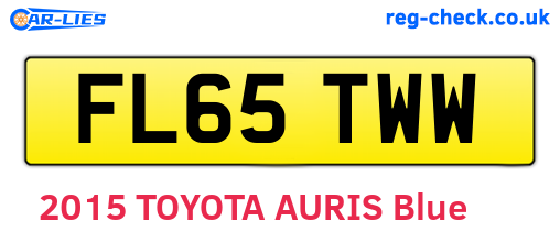 FL65TWW are the vehicle registration plates.