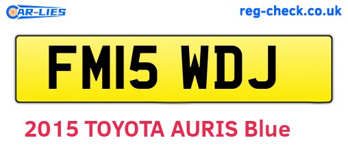 FM15WDJ are the vehicle registration plates.