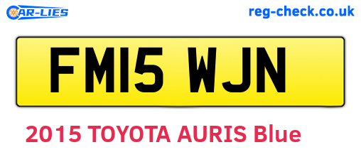 FM15WJN are the vehicle registration plates.