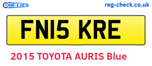 FN15KRE are the vehicle registration plates.