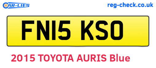 FN15KSO are the vehicle registration plates.
