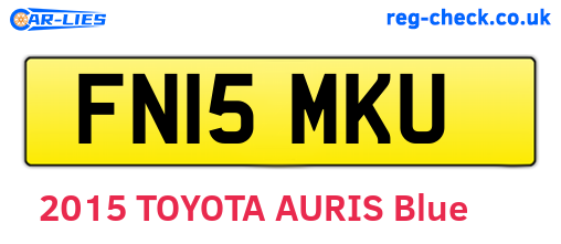 FN15MKU are the vehicle registration plates.