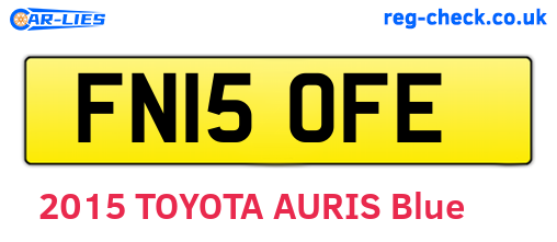 FN15OFE are the vehicle registration plates.