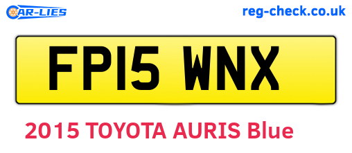 FP15WNX are the vehicle registration plates.